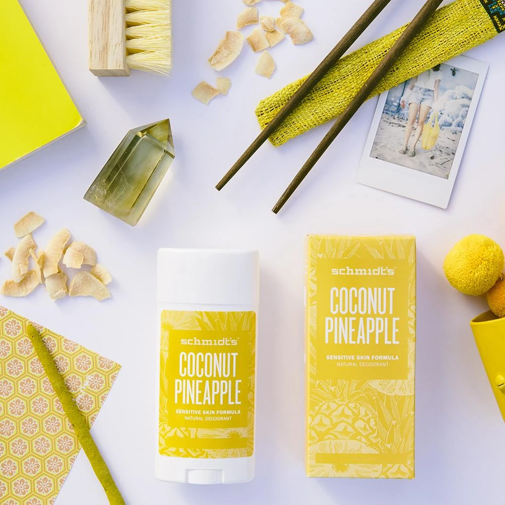 Deodorant stick cu magneziu pentru piele sensibila, Coconut Pineapple - Schmidts's Deodorant