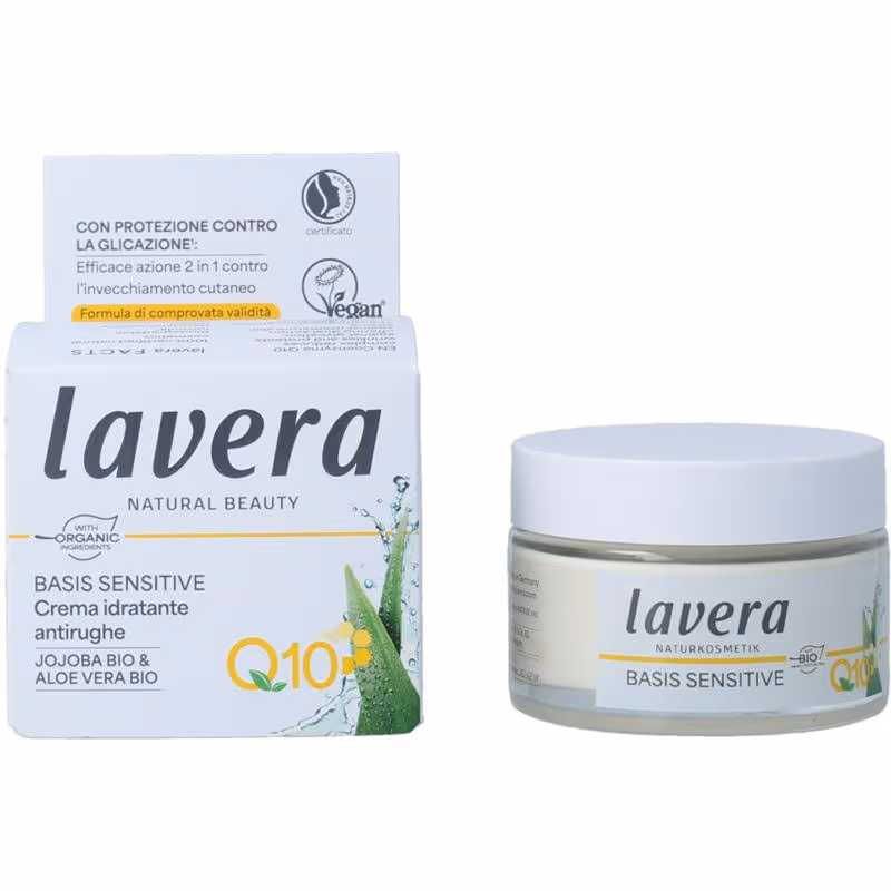 Crema hidratanta antirid cu coenzima Q10 Basis Sensitiv, 50 ml - LAVERA