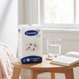 Absorbante de noapte fara aripioare Extra Long, bumbac organic, 5 picaturi, 14buc - Laurella BIO Cotton